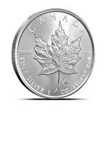 1 Roll of 25 2024 1 oz Canadian Silver Maple Leaf Coins (BU)