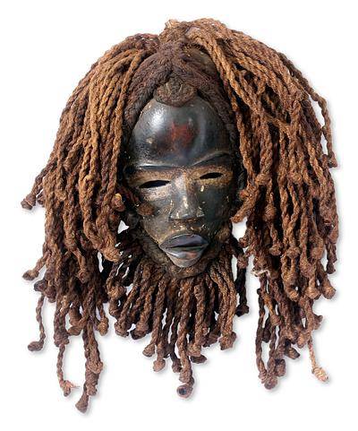 Liberian Handmade Wood Mask - Smoky Mountain Fresh Roast Coffee