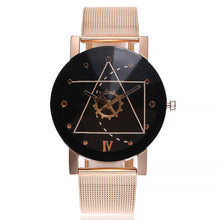 Casual Quartz Stainless Steel Band Marble Strap Analog Wrist Watch - Smoky Mountain Fresh Roast Coffee