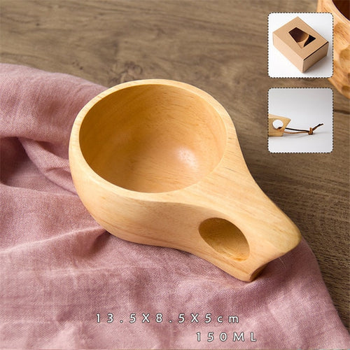 New Chinese Portable Wood Coffee or Tea Mug Handmade of Rubber Wood - Smoky Mountain Fresh Roast Coffee