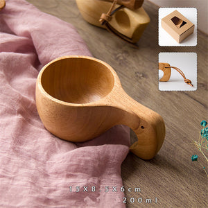 New Chinese Portable Wood Coffee or Tea Mug Handmade of Rubber Wood - Smoky Mountain Fresh Roast Coffee