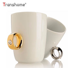 Transhome Creative Ring Coffee or Tea Mug Golden or Silver Ring 250ml - Smoky Mountain Fresh Roast Coffee